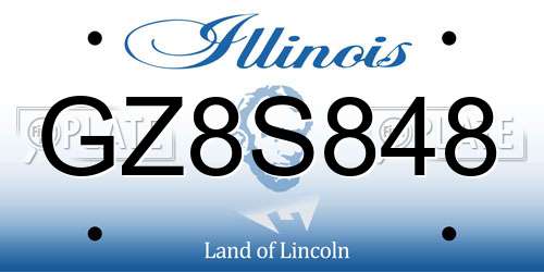 GZ8S848 Illinois License Plate