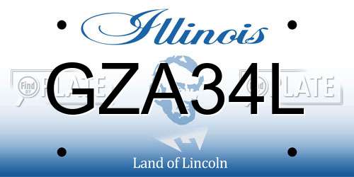 GZA34L Illinois License Plate