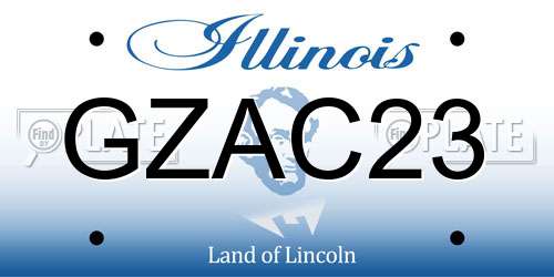 GZAC23 Illinois License Plate