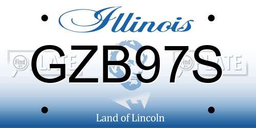 GZB97S Illinois License Plate