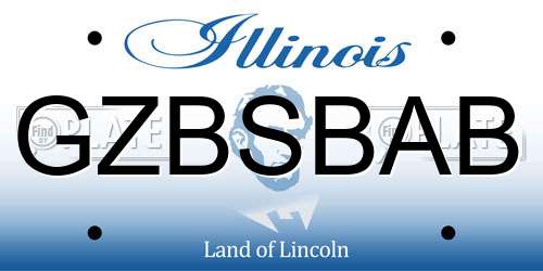 GZBSBAB Illinois License Plate