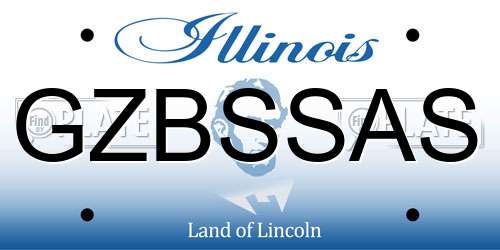 GZBSSAS Illinois License Plate