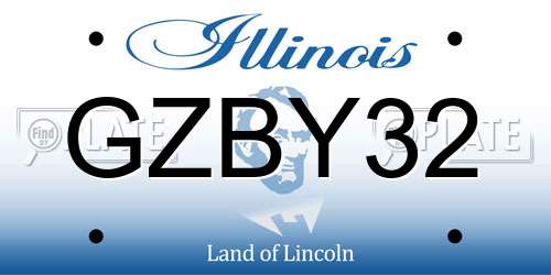 GZBY32 Illinois License Plate