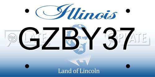 GZBY37 Illinois License Plate