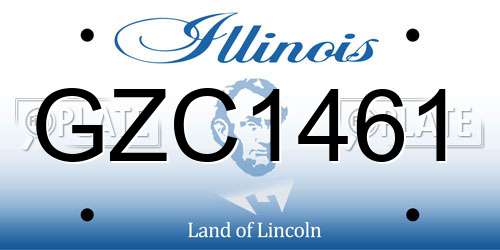 GZC1461 Illinois License Plate