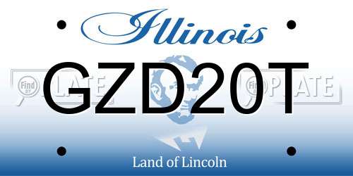 GZD20T Illinois License Plate