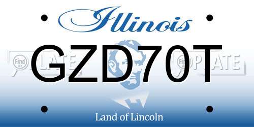 GZD70T Illinois License Plate