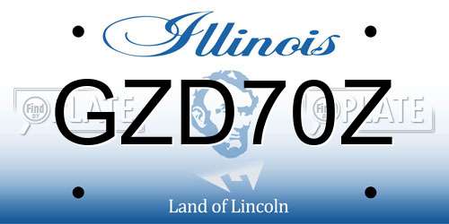 GZD70Z Illinois License Plate