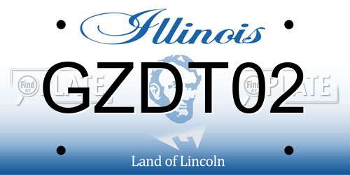 GZDT02 Illinois License Plate