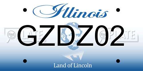 GZDZ02 Illinois License Plate