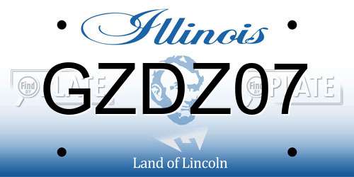 GZDZ07 Illinois License Plate