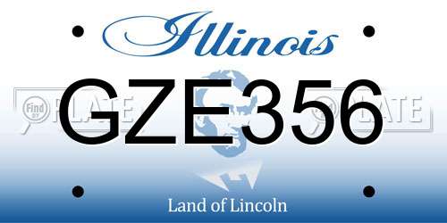 GZE356 Illinois License Plate