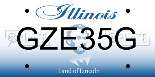GZE35G Illinois License Plate