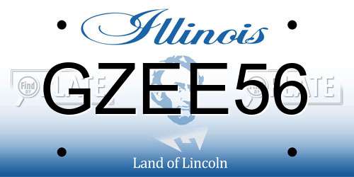GZEE56 Illinois License Plate