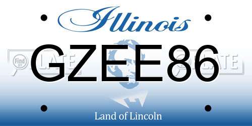 GZEE86 Illinois License Plate