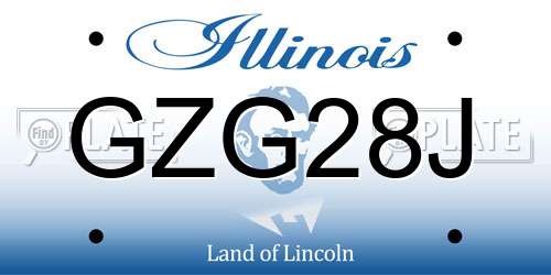 GZG28J Illinois License Plate