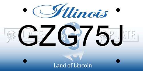 GZG75J Illinois License Plate