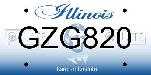 GZG820 Illinois License Plate