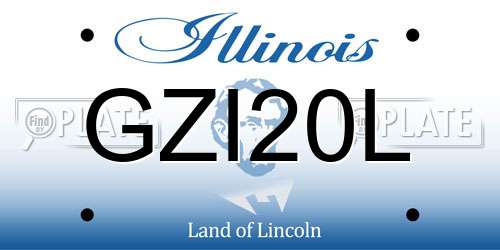 GZI20L Illinois License Plate