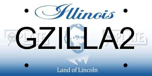 GZILLA2 Illinois License Plate