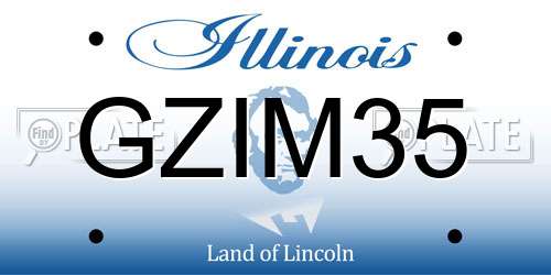 GZIM35 Illinois License Plate