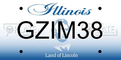 GZIM38 Illinois License Plate