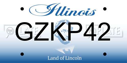 GZKP42 Illinois License Plate