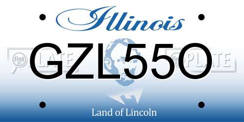GZL55O Illinois License Plate