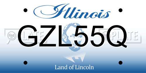 GZL55Q Illinois License Plate