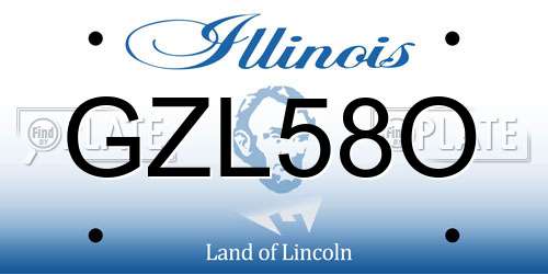 GZL58O Illinois License Plate