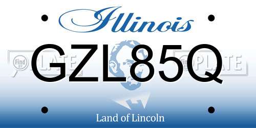 GZL85Q Illinois License Plate