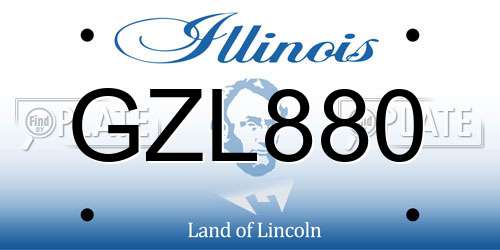 GZL880 Illinois License Plate