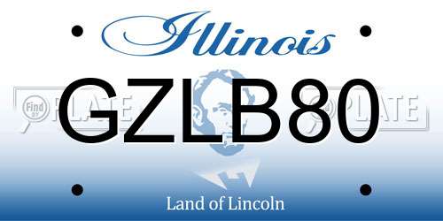 GZLB80 Illinois License Plate