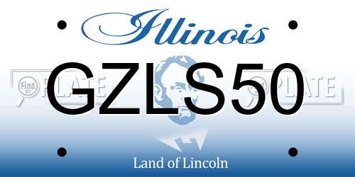 GZLS50 Illinois License Plate