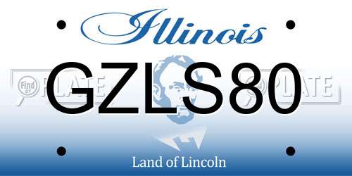 GZLS80 Illinois License Plate