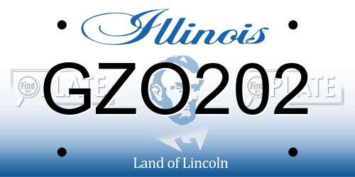 GZO202 Illinois License Plate