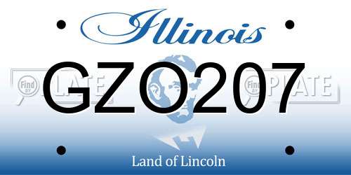 GZO207 Illinois License Plate