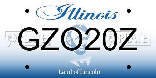GZO20Z Illinois License Plate