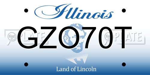 GZO70T Illinois License Plate