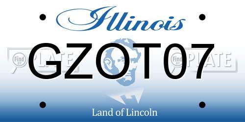 GZOT07 Illinois License Plate