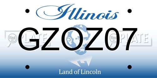 GZOZ07 Illinois License Plate