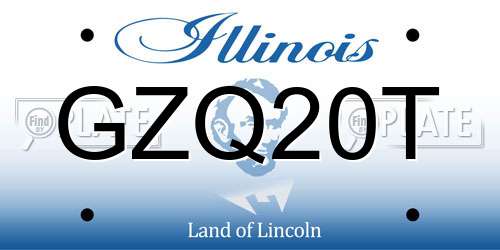 GZQ20T Illinois License Plate