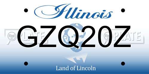 GZQ20Z Illinois License Plate