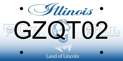GZQT02 Illinois License Plate