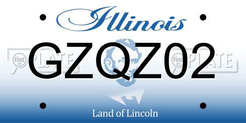 GZQZ02 Illinois License Plate