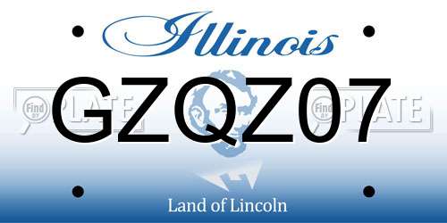 GZQZ07 Illinois License Plate
