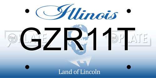 GZR11T Illinois License Plate