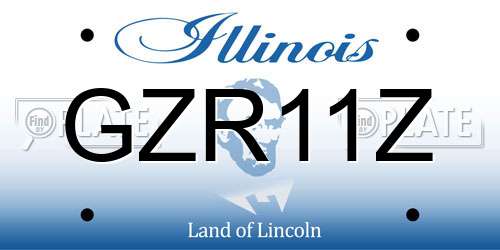 GZR11Z Illinois License Plate