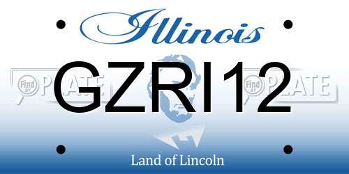 GZRI12 Illinois License Plate