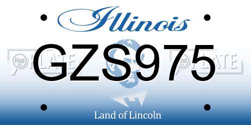 GZS975 Illinois License Plate